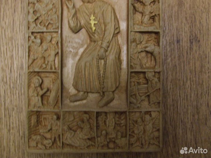 Икона Святой Преподобный Серафим Саровский с житие