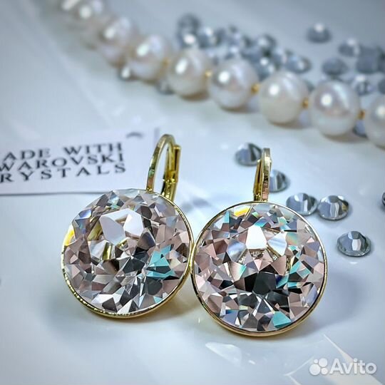 Серьги-бриллианты с кристаллами Swarovski