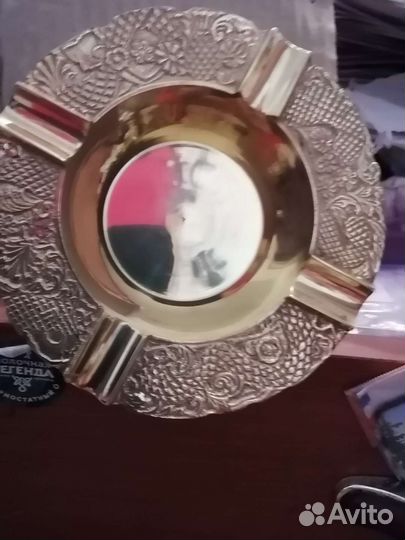 Пепельница металл хромированная