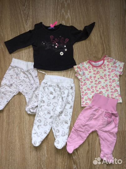 Детские вещи от 0 до 6 мес пакетом на девочку