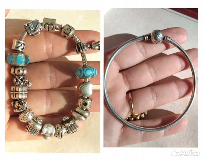 Браслет Pandora серебро 925 с шармами