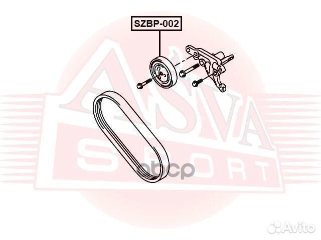 Ролик натяжной навесного оборудования szbp002 asva