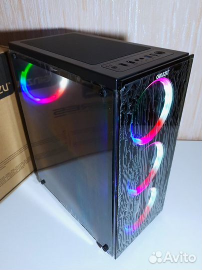 Новый Игровой Корпус Для Пк Ginzzu 4-FAN F-RGB ATX