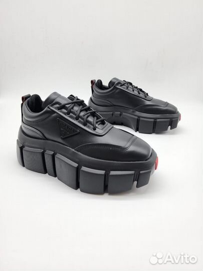 Кроссовки натуральная кожа платформа Prada