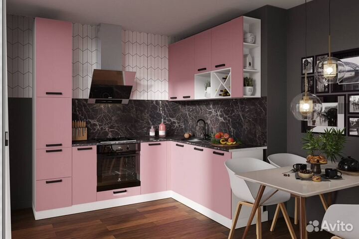 Кухня угловая модульная. 8 цветов фасадов