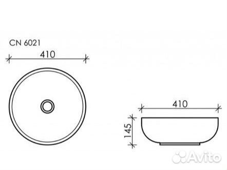 Накладная раковина Ceramicanova Element CN6021