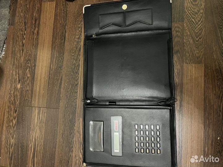 Папка для документов кожа с калькулятором