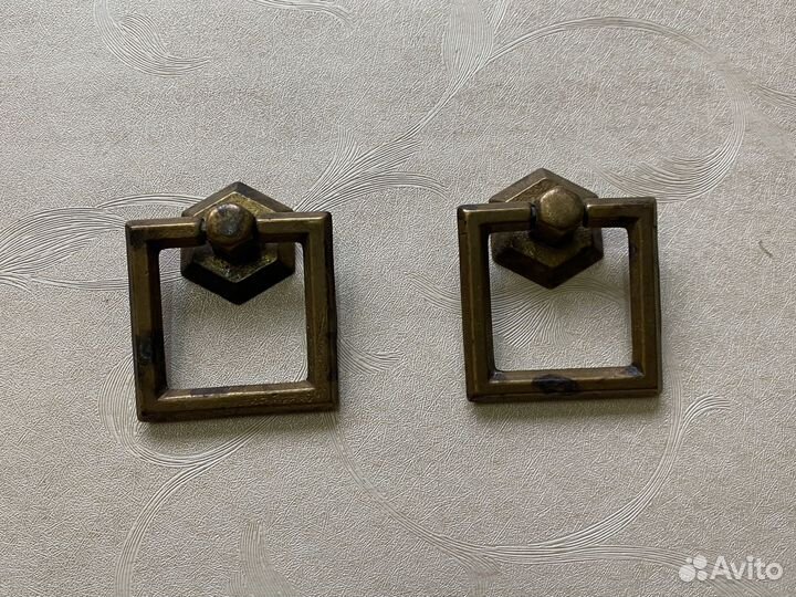 Мебельная ручка кольцо под старину Италия