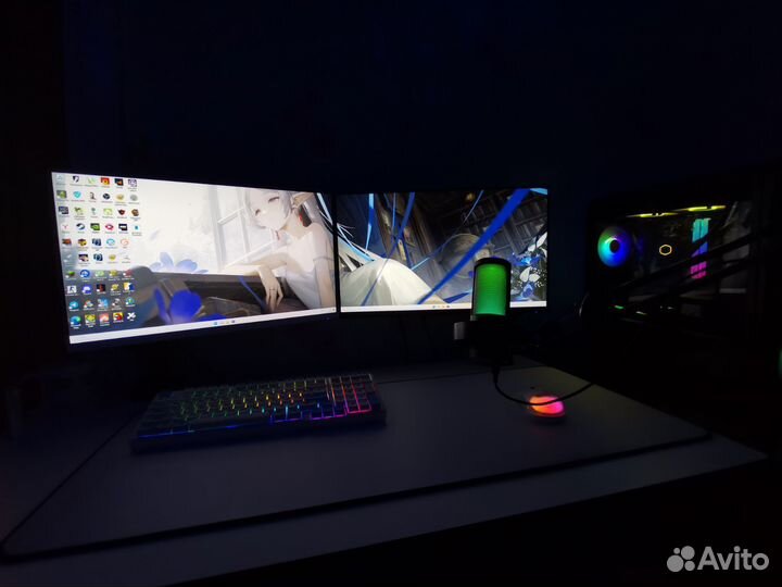 Два Мониторв 144 гц 24 дюйма ips черный и белый