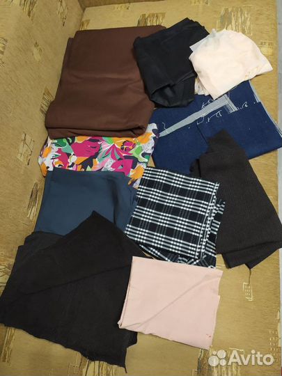 Отрезы тканей + вафельные полотенца