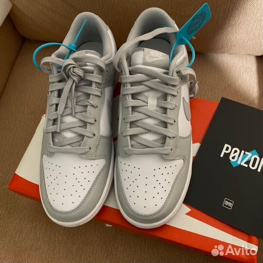 Кроссовки nike dunk low grey fog Оригинал