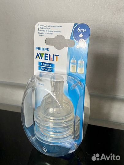Соски для бутылочек avent для густых жидкостей