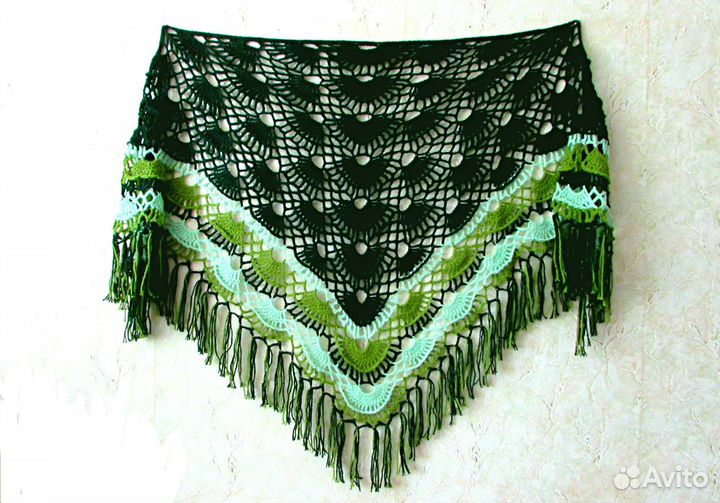 Шаль крючком вязаная