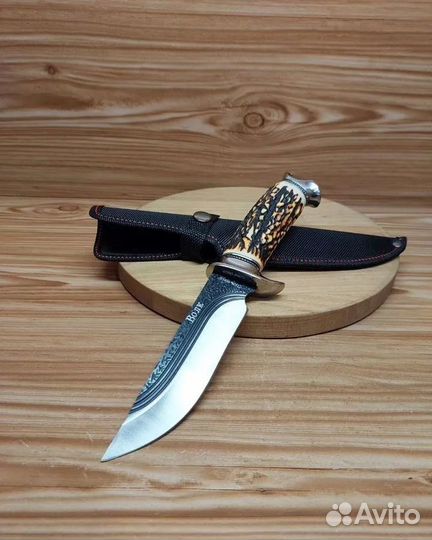 Нож мощный с ножнами. Сталь 65Х13. Качество