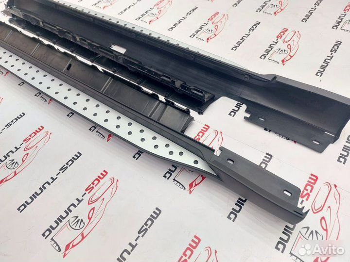 Силовые пороги BMW X1 E84 подножки бмв е84 икс 1