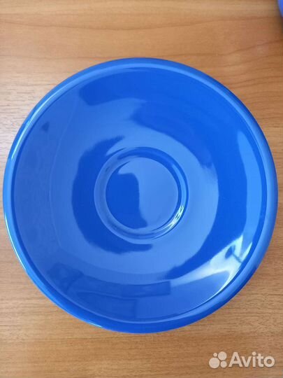 Большая кружка-бульонница и тарелка