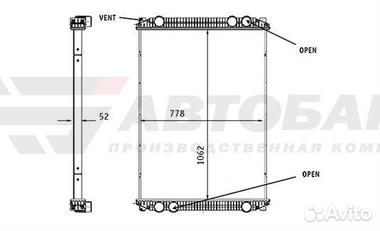 Радиатор основной freightliner Columbia DM Group B