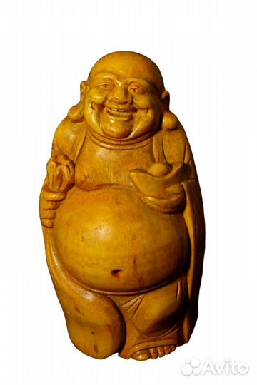 Будда Хотэй Китайская Статуэтка из Бамбука ru*02b