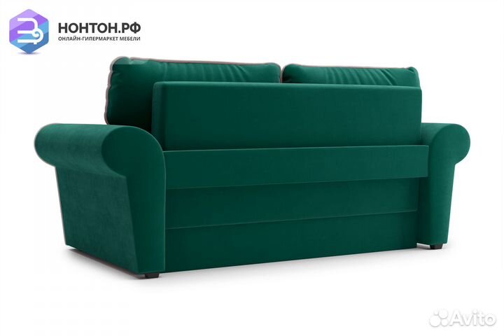 Диван еврокнижка Прованс изумрудный