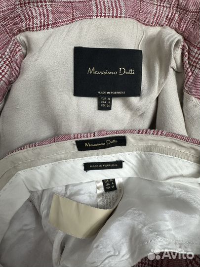 Льняной костюм massimo dutti