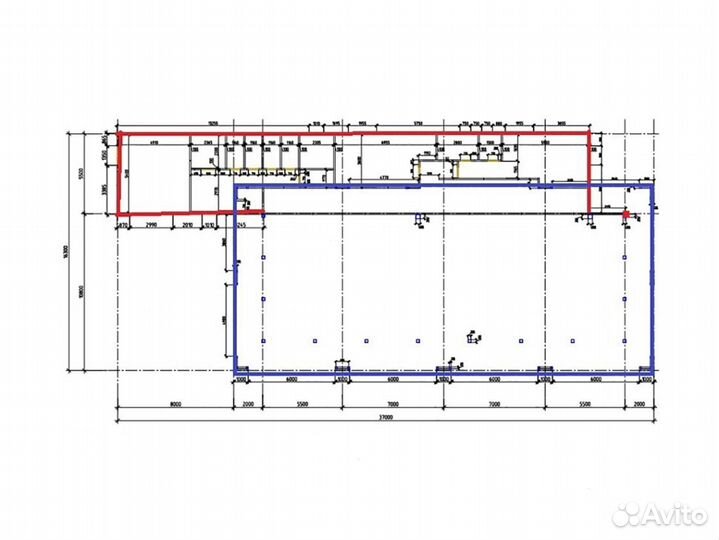 Лстк каркас магазина 500 м2 (супермаркет, автосало