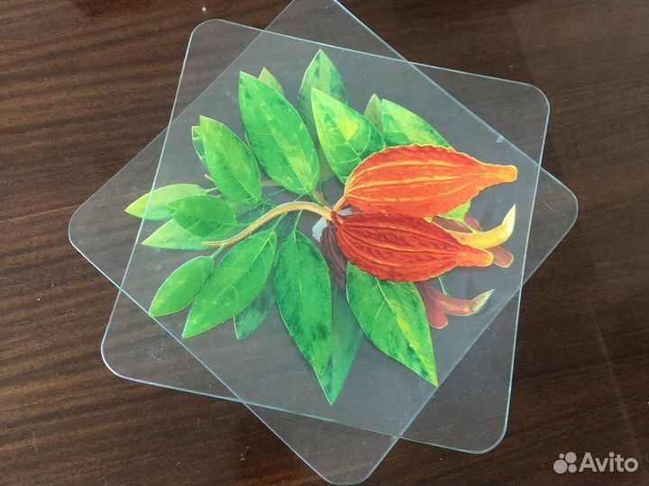 Блюдо квадратное стеклянное