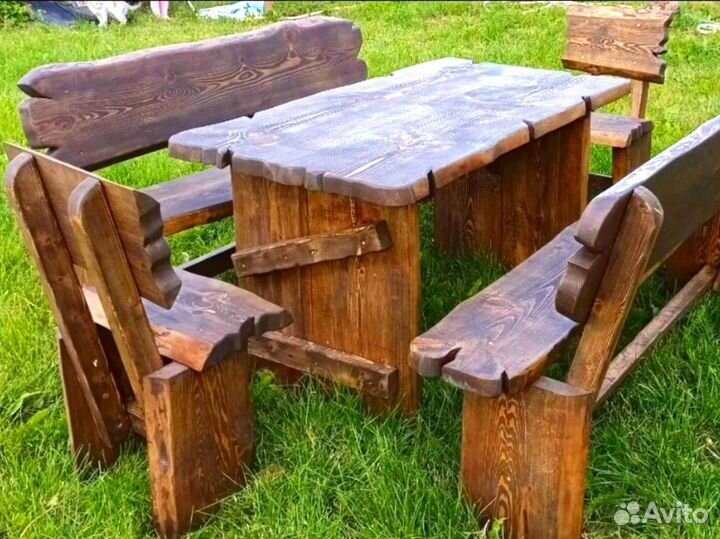 Садовая мебель из массива дерева
