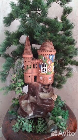 Декоративный напольный фонтан с водопадом