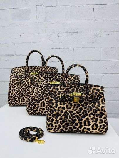 Cумка женская hermes birkin leopard