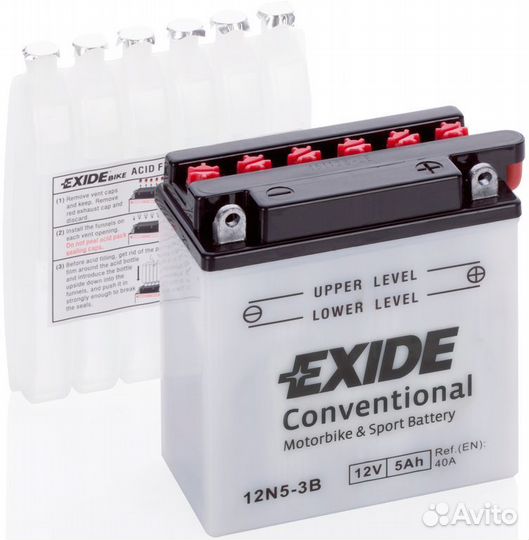 Мото аккумулятор exide Conventional 12N5-3B