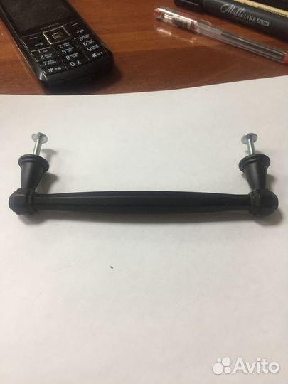 Мебельная ручка-скоба 128мм Италия чер.мат