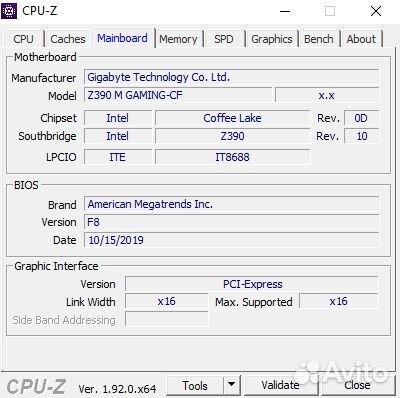 Мат. плата + i5 9600K + память DDR 4