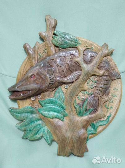 Объемное панно отличный подарок рыбаку