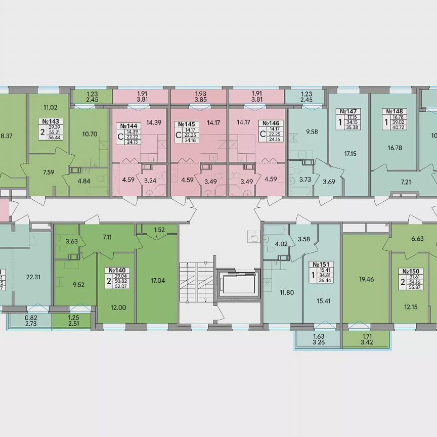 1-к. квартира, 43,6 м², 6/8 эт.