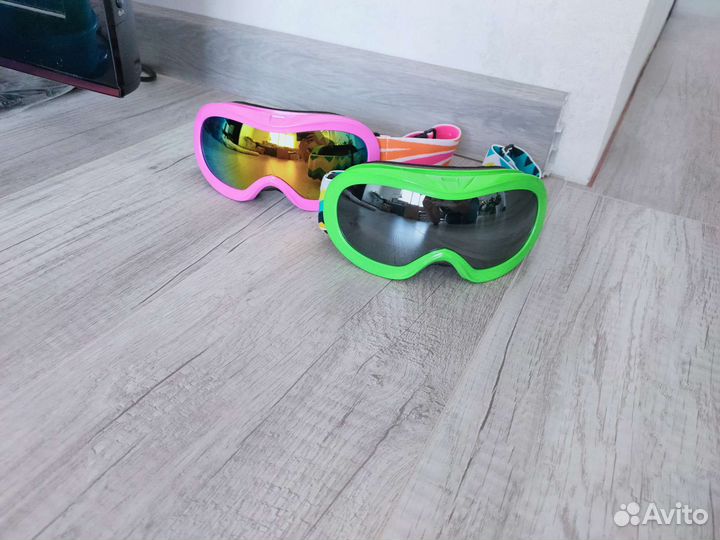 Очки горнолыжные, маска для сноуборда 2шт