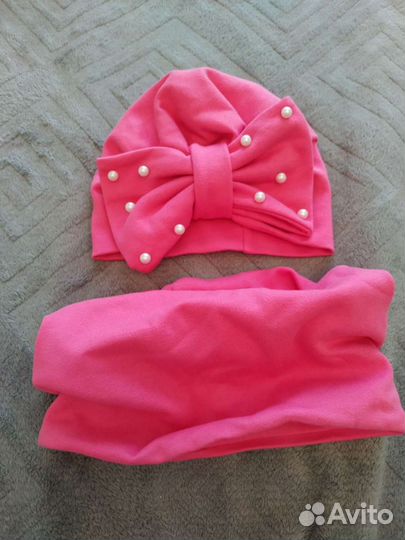 Новые Шапка + снуд весна/осень р 48-50