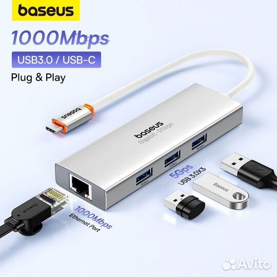 USB адаптер hub Baseus