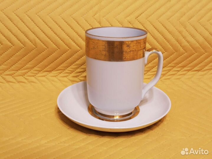 Посуда ссср, сервиз Дулево, фарфор, чайная пара