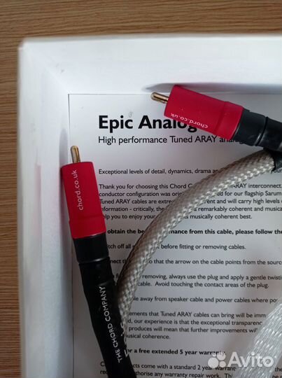 Межблочный кабель Chord Company Epic