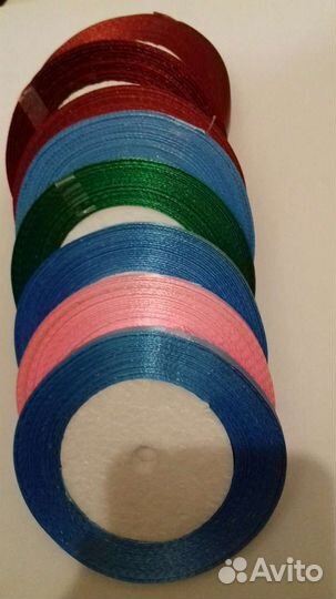 Лента атласная для цветов и подарков. 23 метра