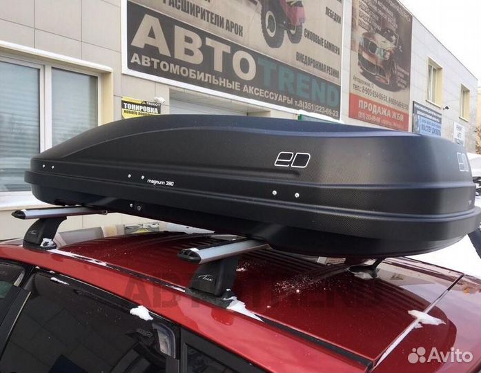 Автобокс ED Магнум 390 л на Nissan Almera