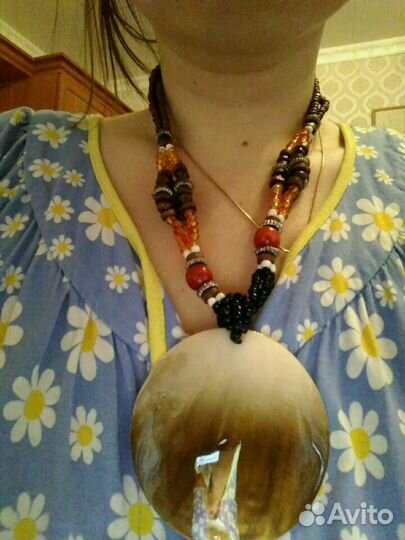 Этно украшение с перламутром