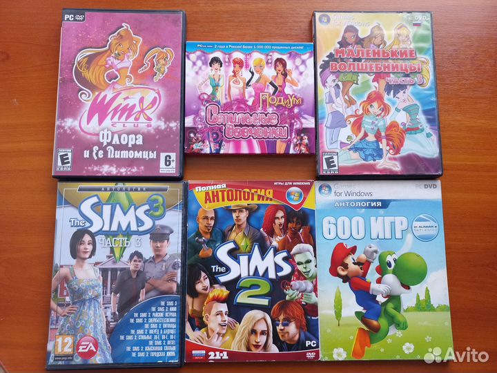 DVD диски с играми Винкс, Симс