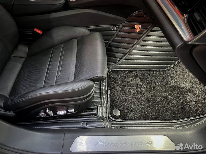 3Д 3D коврики из экокожи с широкими бортами