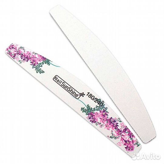 Пилка для ногтей с цветочным принтом 180/240