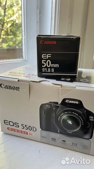 Зеркальный фотоаппарат canon 550d kit + 50 1.8