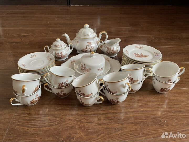 Чешский сервиз фарфор чайный на 12 персон