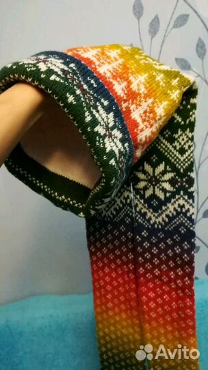 Шапка-шарф из Эстонии шерсть