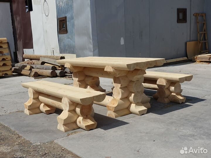 Сруб Дачной мебели из оцилиндрованного бревна