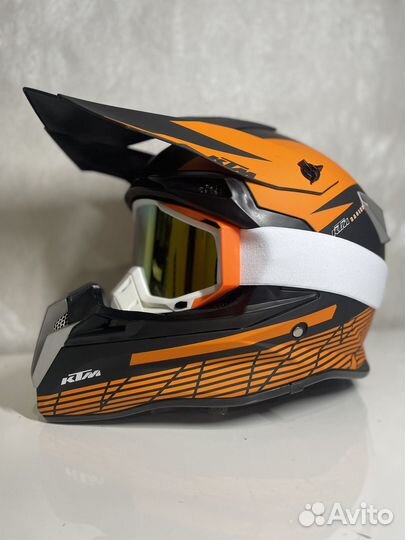 Новый шлем с очками эндуро мотокросс